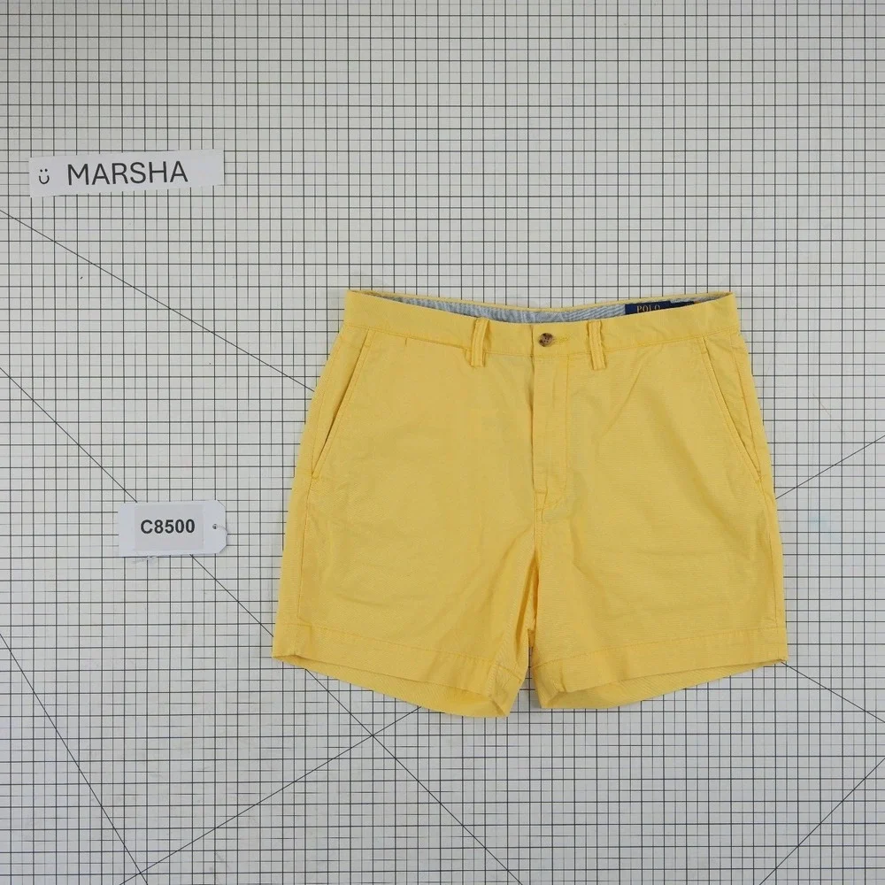 Polo Ralph Lauren Shorts Men's Size 34 Yellow Stretch Classic Fit Chino Pony